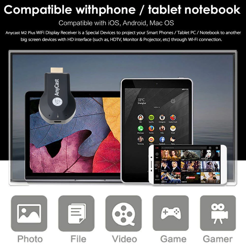 Kebidumei M2 Wifi Дисплей приемник usb-модем для ТВ Miracast экран для Android Systerm HDMI
