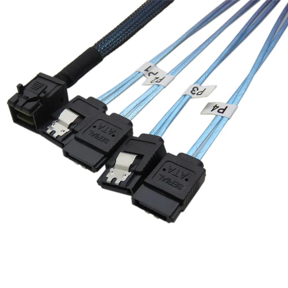 SFF-8643 SFF 8643 to 4 SATA fan out cable Host target 1m |