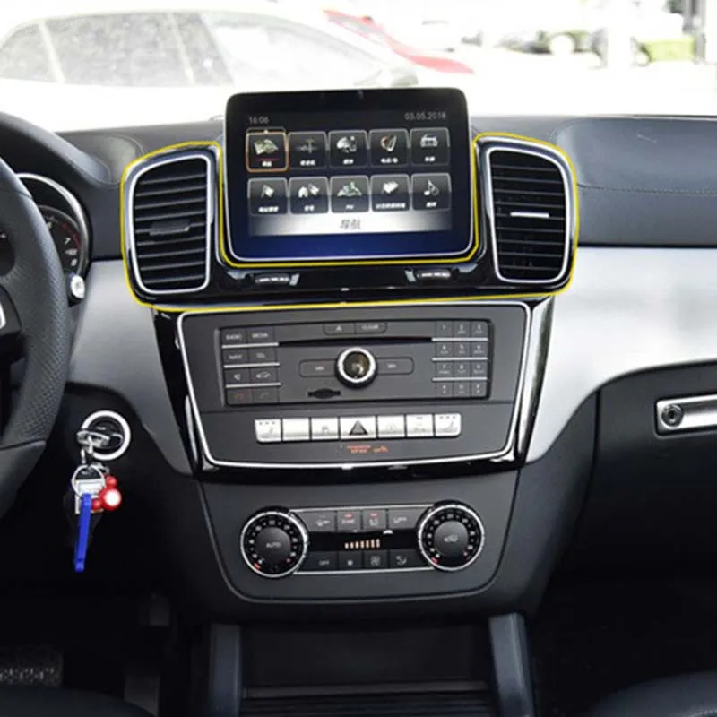 Внутренняя консоль для Mercedes-Benz GLE W166 Coupe C292 вентиляционное отверстие выходное покрытие карбоновое волокно черная Замена