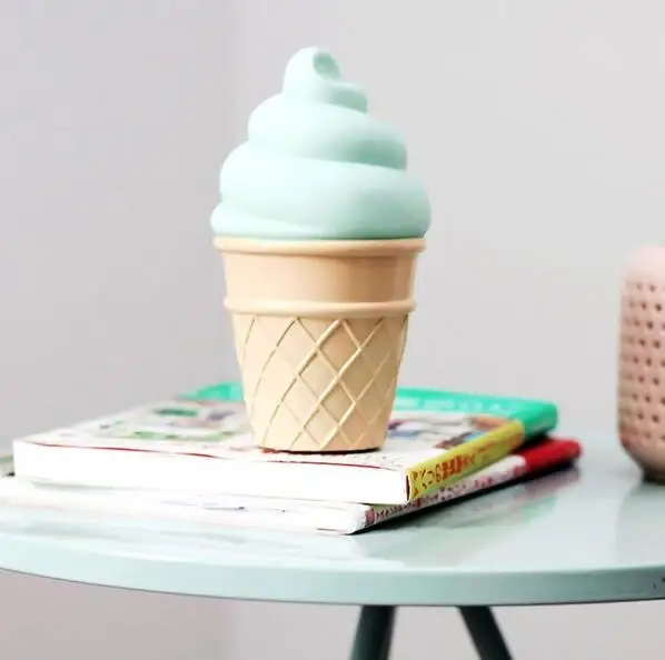 LED Night Light Cone Shaped Desk Table Kids Novelty Ice Cream Nightlight 2017 Hot Sale | Дом и сад