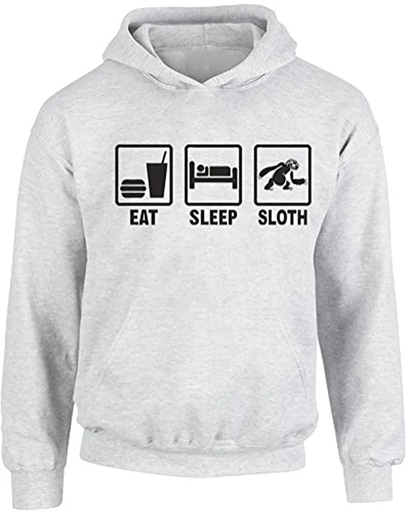 Diy печати Настраиваемых Eat Sleep Лень цвет-1 Унисекс Толстовка XS | Мужская одежда