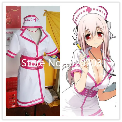 Super Sonico костюм медсестры для Косплей AS|costume chinese|cosplay halloweencostume catwoman |