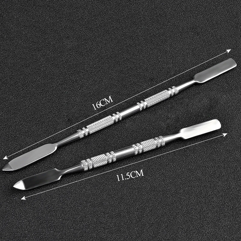 

1PC 2020 New Hot Sale Stainless Steel Heigh Quality Spoon Double Head Color Palette Cosmetics Makeup Nail Tool