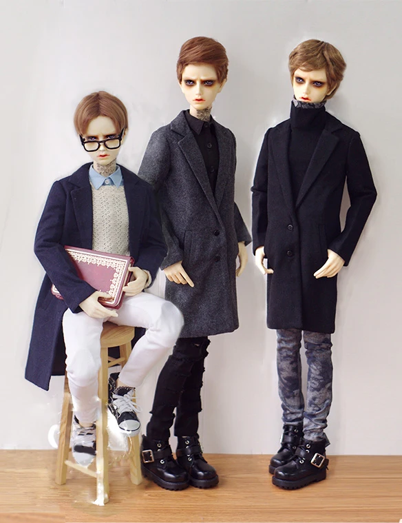 

BJD кукольная одежда для 1/3 BJD SD17, универсальная кукла-кукла серого и черного цветов, тканевое пальто в клетку, аксессуары для кукол