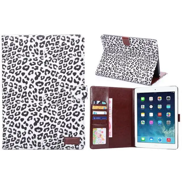 Чехол для iPad Air 1 2 5 6 чехол оболочка нового 9 7 2017 2018 с умным кожаным леопардовым