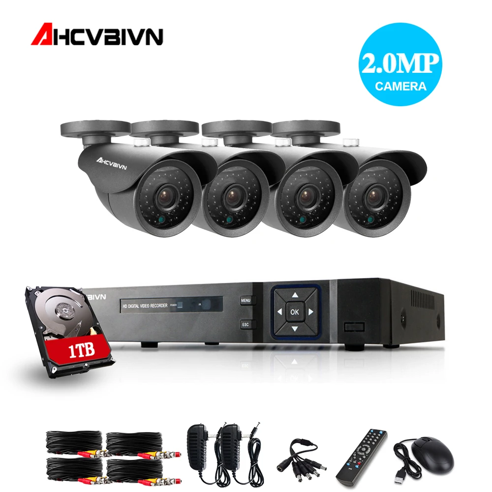 Система видеонаблюдения 4 канала 1080P AHD DVR | Безопасность и защита