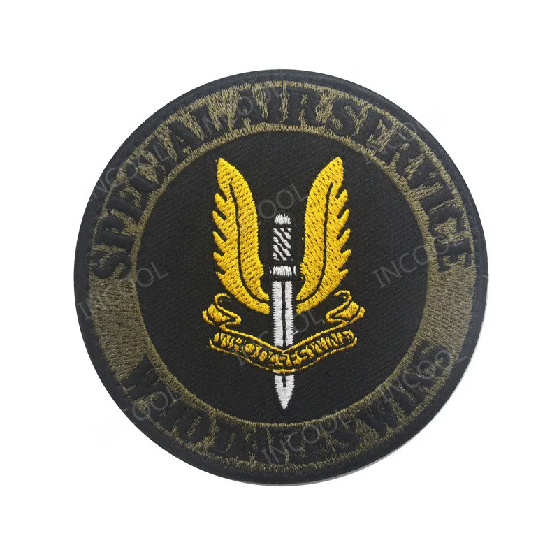 SAS Флаг Великобритании вышивка патч британской армии Военный боевой дух нашивки тактические эмблемы аппликации Великобритании вышитые значки - Цвет: 4