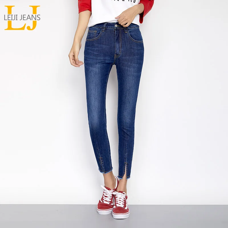 LEIJIJEANS Осенние повседневные стильные обтягивающие Женские джинсы-карандаш плюс