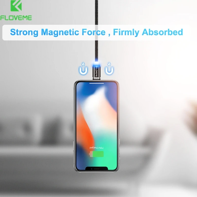 HAWEEL м 1 M 2A 8 Pin + Micro USB USB-C/type-C к нейлоновый Магнитный зарядный кабель для iPhone iPad и