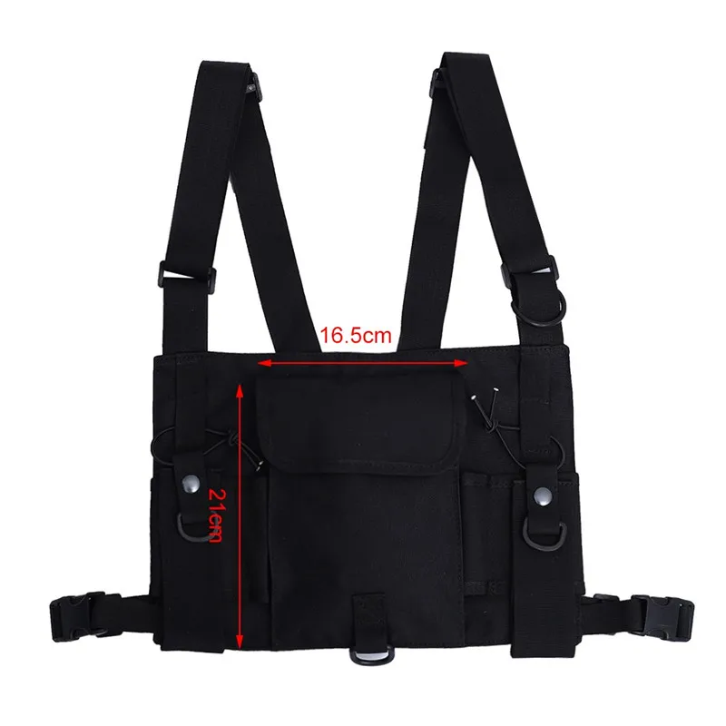 Тактическая нагрудная сумка для переноски раций чехол-кобура с ремнями