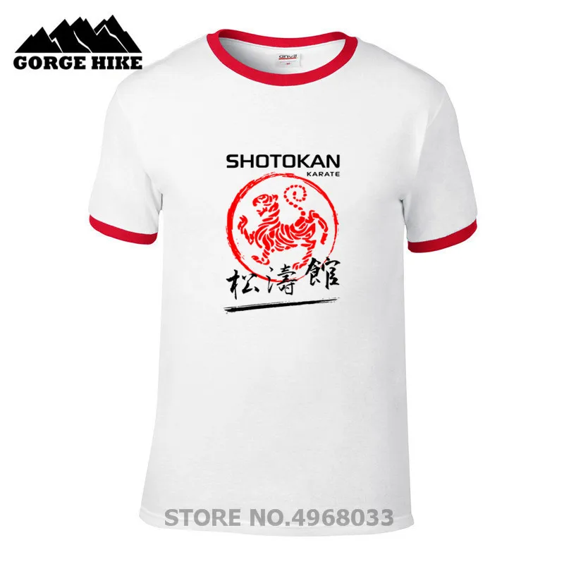 Дешевая уличная одежда Shotokan каратэ Тигр мужская хлопковая летняя стильная