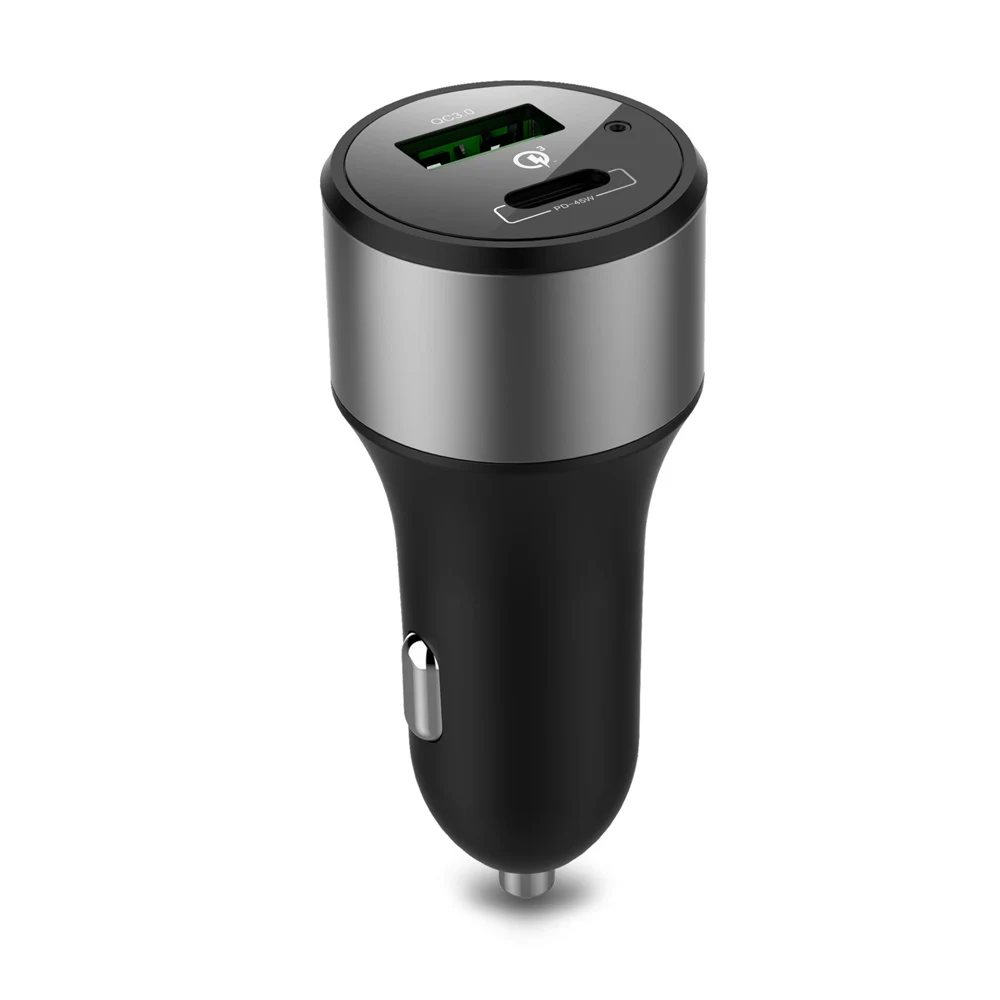 Адаптер USB Type C 12V3A 18 Вт 45 PD быстрая зарядка 3 0 автомобильное зарядное устройство