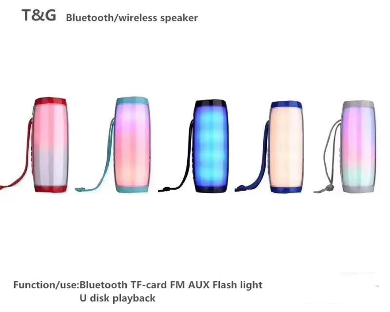 TG157 красочный пульсационный беспроводной Bluetooth динамик открытый красочный светильник карта Instert Bluetooth динамик творческие подарки - Цвет: Mixed colors