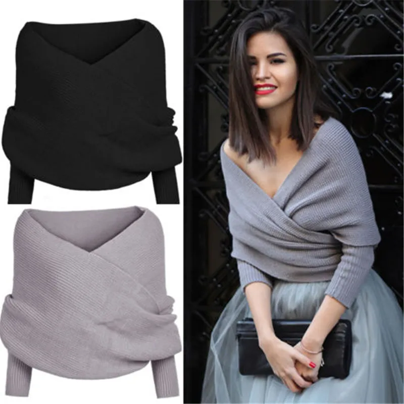 Womens Lady Knit Cardigan Loose Sweater Long Sleeve Knitted Wrap Shawl Scarf Oversize Coat Outwear |