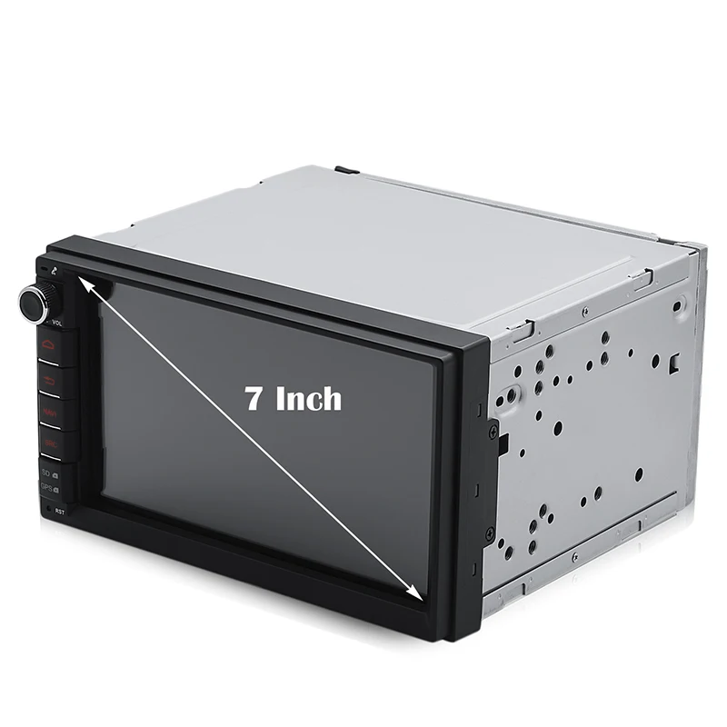 Quad Core Android 4.4 Universal In Dash 7 Inch 1024*600 HD Touch Screen Car Radio Player Double Din GPS Navigation Stereo | Автомобили и
