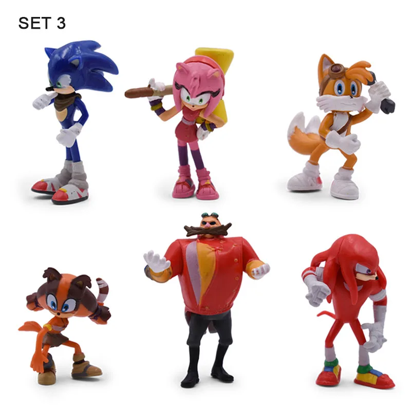 6 компл. звуковая фигурка милый аниме бум редкий доктор эггмен тень ПВХ