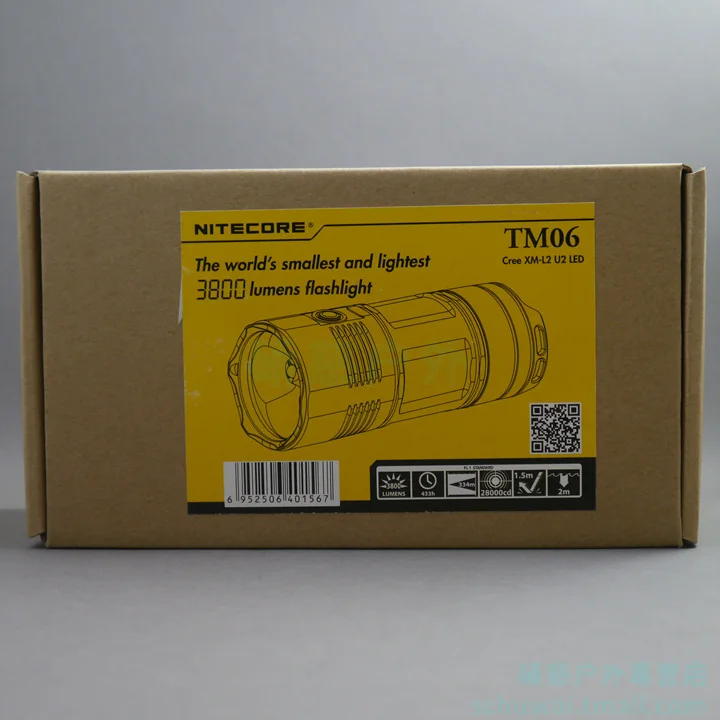 Nitecore TM06 легкий фонарик 4* Cree Xml2 U2 Led 3800 люменов расстояние 334 м мощный фонарь с бликом 4*18650 литий-ионный аккумулятор