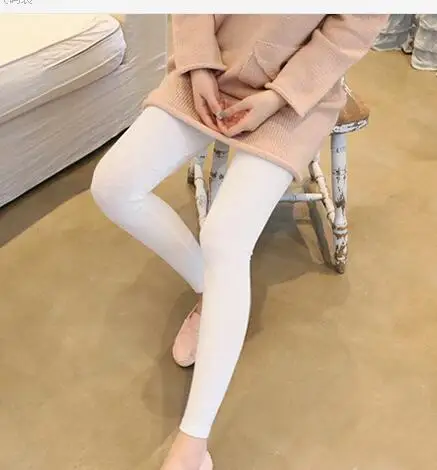 Модные легинсы для беременных однотонные хлопковые брюки одежда с высокой талией регулируемый пояс из