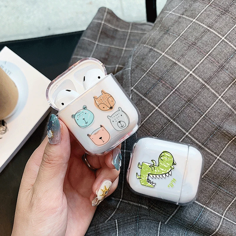 Чехол для Airpods милый чехол наушников AirPods 1 2 Мультяшные Беспроводные аксессуары