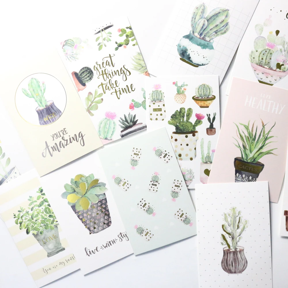 Милые Мультяшные дизайнерские блокноты Domikee С КАКТУСОМ разделитель бумаги