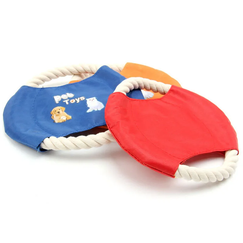 (10 шт./лот) Устойчивость к укусам хлопчатобумажная веревка летающие диски для