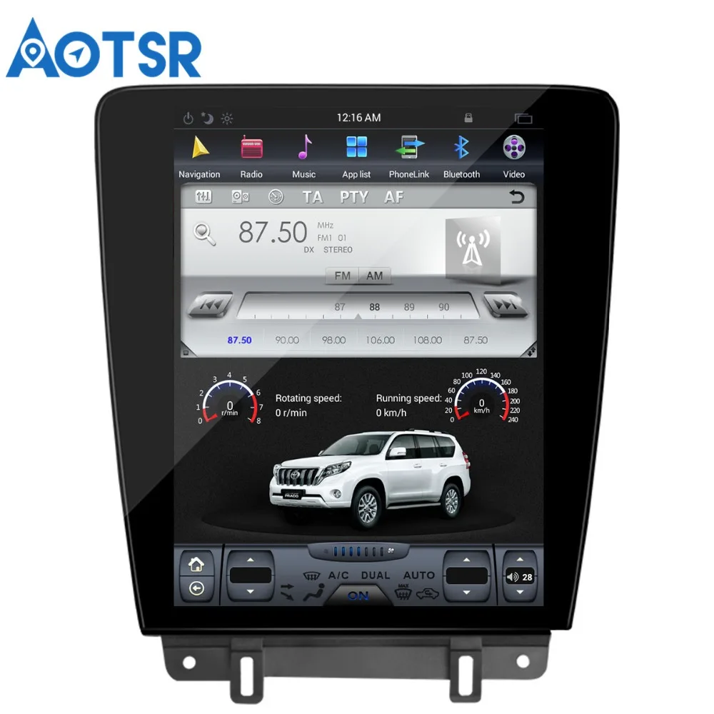 Автомобильный DVD плеер в стиле Tesla на Android 7 1 без GPS навигатора для Ford Mustang 2010 2014