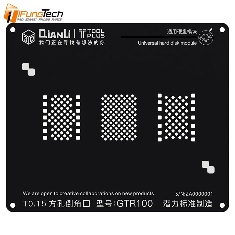 QIANLI TOOLPLUS 3D IBLACK Универсальный жесткий диск Модель GTR100 BGA трафарет для 6/6 S/7/8|Наборы
