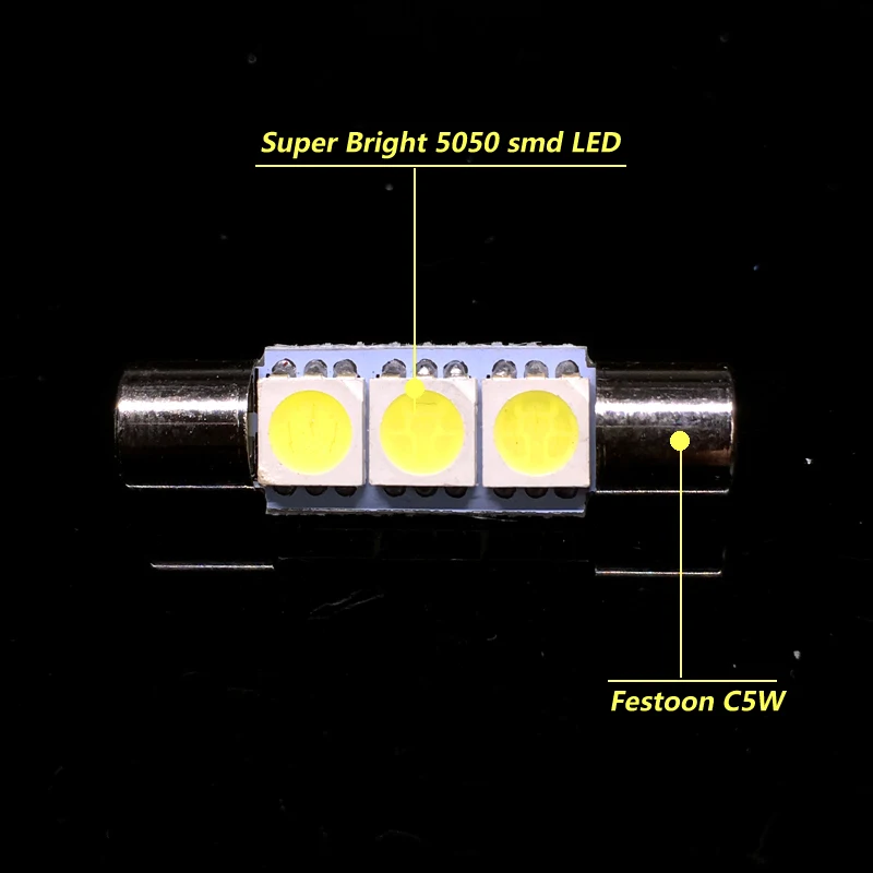 28 мм 29 фестонная автомобильная светодиодная лампа C5W C10W 6641 6614F солнцезащитный