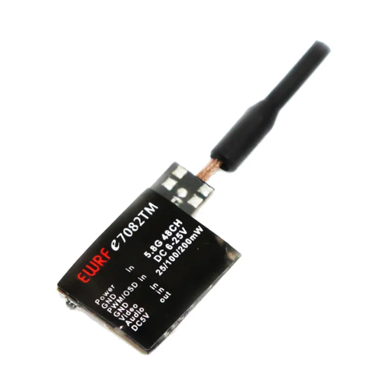 EWRF-e7082TM 5.8G 48CH 25/100/200mW Switchable Transmitter Support PWM / OSD Configuring For FPV System Parts Accessories Accs | Игрушки и