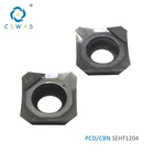 SEHT1204 SEHT 1204 резец сверхтвердый PCD алмазные пластины CBN фрезерные станки токарные инструмента токарного станка с резьбовой головкой, режущий инструмент для резки с ЧПУ Дерево Режущий инструмент