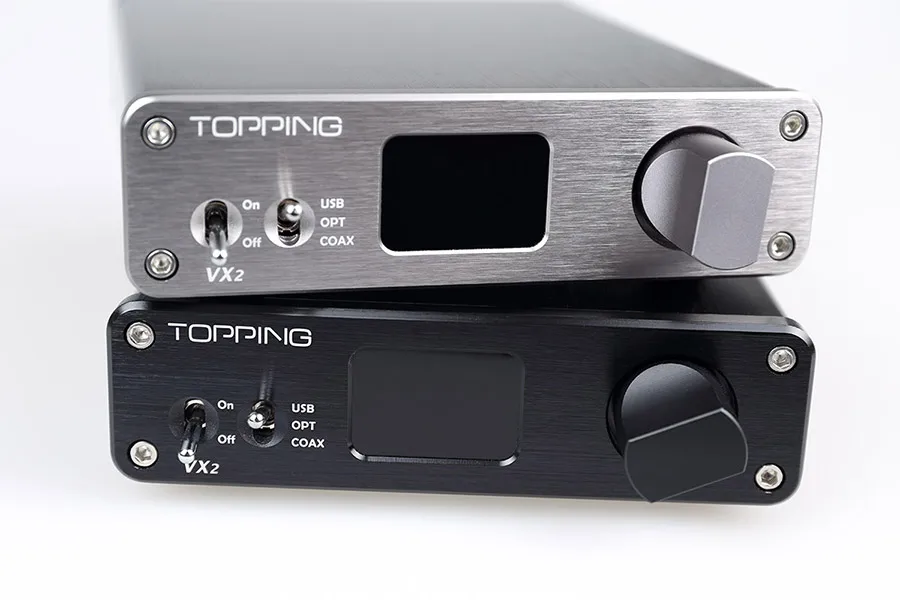 Topping VX2 full digital amplifier support 24bit/192kHz Coaxial &amp Optical input and 24bit/96kHz USB input.40W x 2 BTL output |