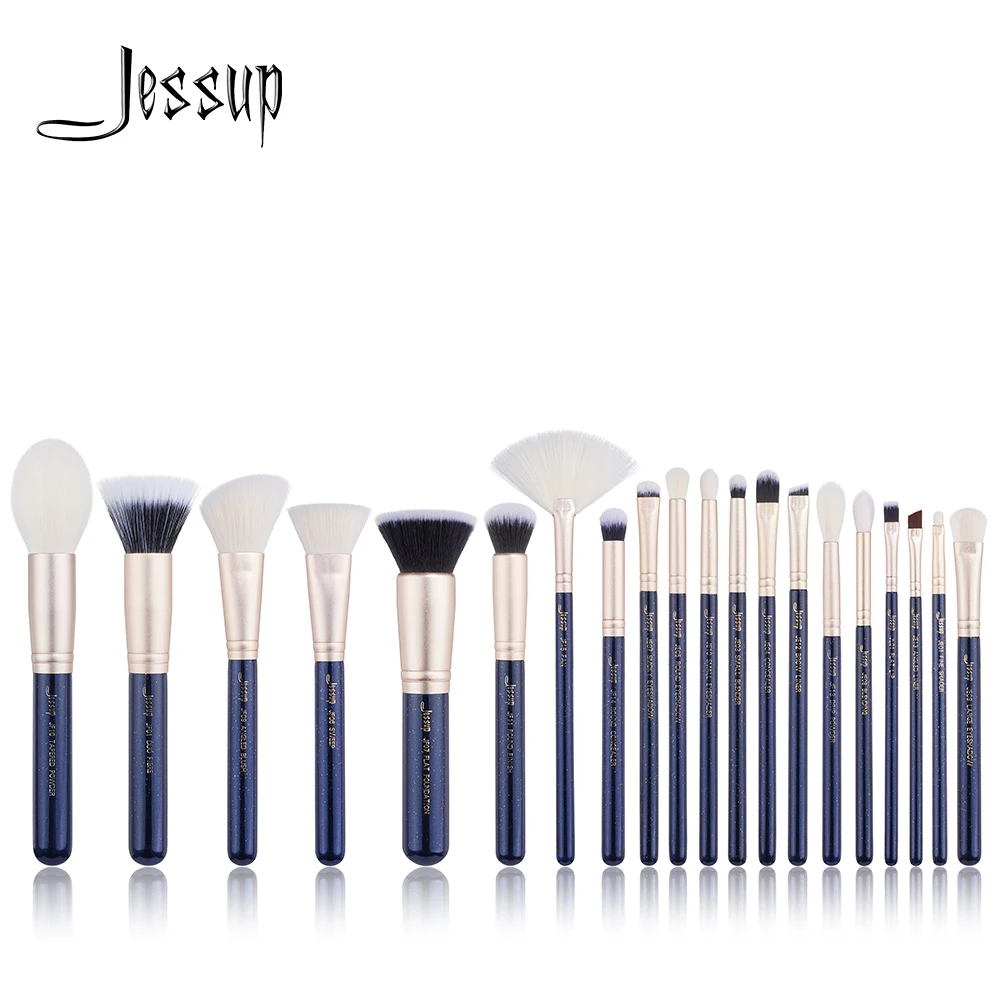 Jessup Профессиональные кисти для макияжа набор из 20 профессиональных кисточек