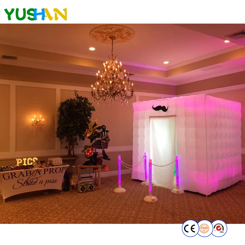 Надувная фоторамка Hot Cube со светодиодной лентой и воздуходувкой|booth|booth photo |