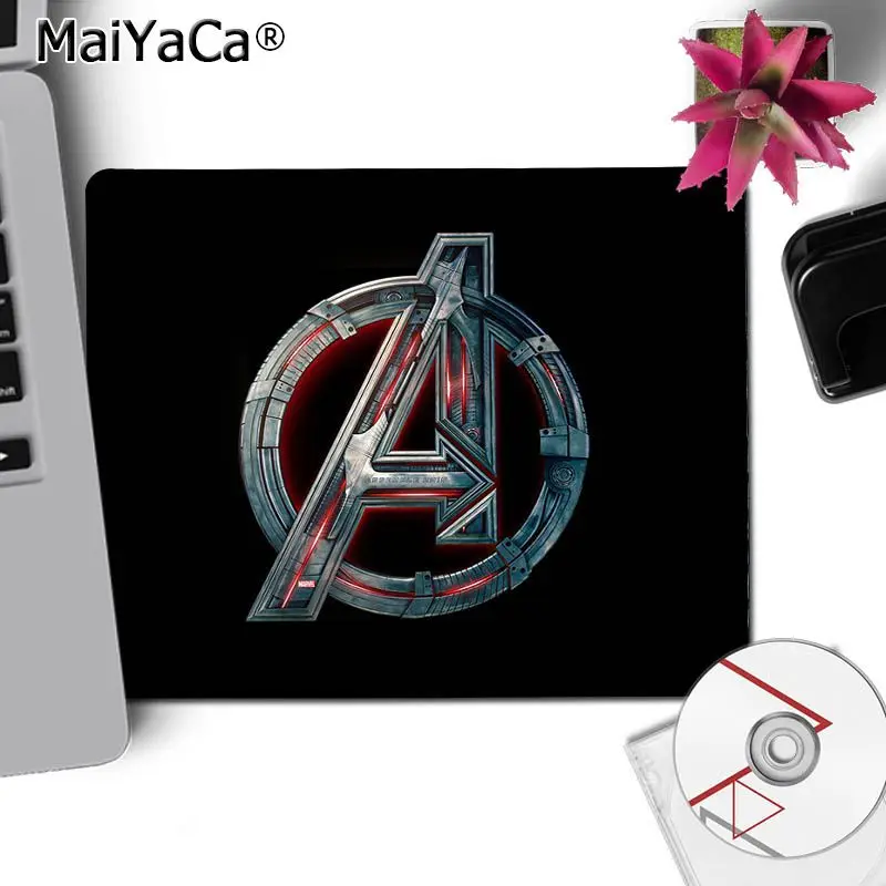 No Lock Edge18x22cm MaiYaCa marvel логотип DIY дизайн изображения Коврик для игровой мыши простой дизайн скоростной коврик для игровой оптической мыши - Цвет: No Lock Edge18x22cm