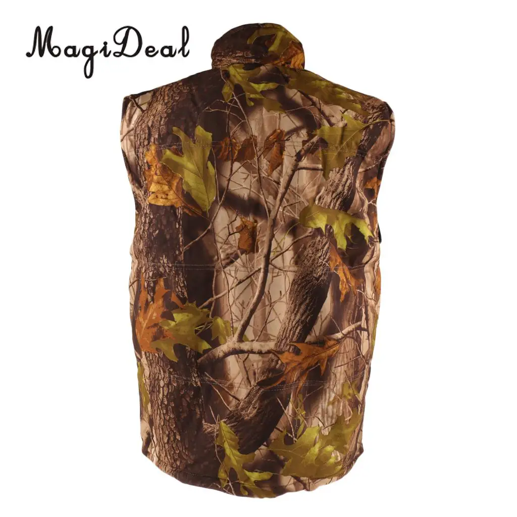 Мужской утепленный флисовый Камуфляжный жилет MagiDeal для охоты стрельбы пешего