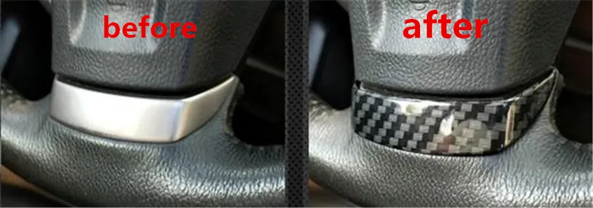 Чехол для украшения руля Subaru Forester 2013 2015 / XV 2012 2014 АБС пластик углеродное волокно 1
