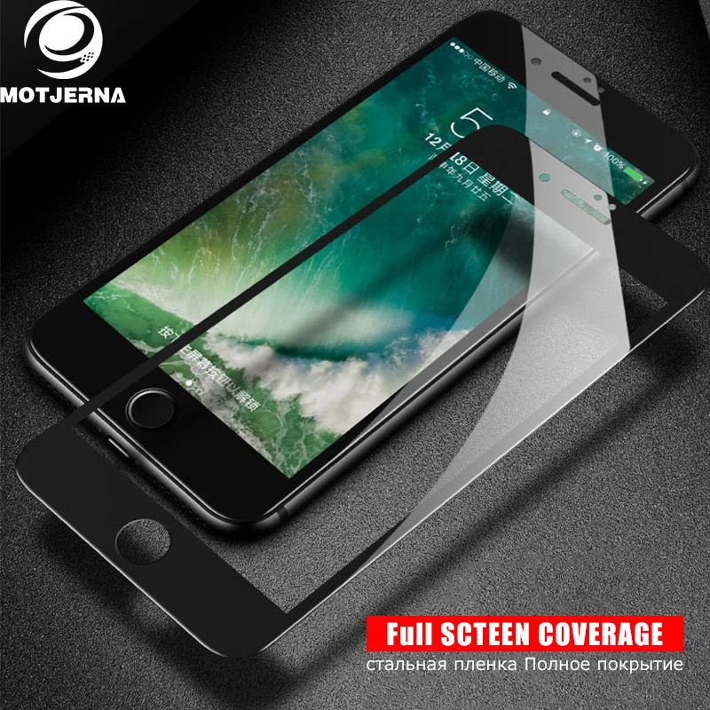 Motjerna 2.5D полное покрытие закаленное стекло для iPhone X 8 7 6 6S Plus 5 5S SE 10 Защитная Пленка