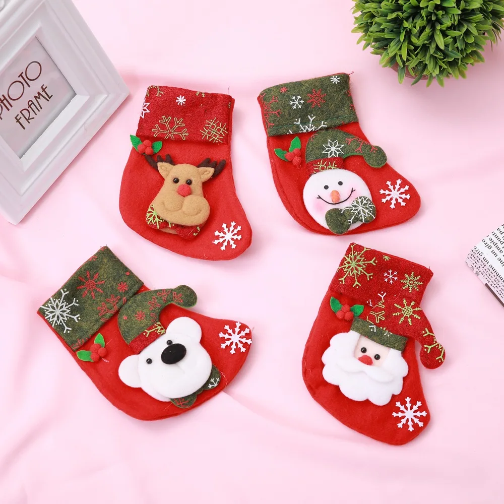 1PC12styles рождественские чулки висячие украшения рождественской елки Новогодняя