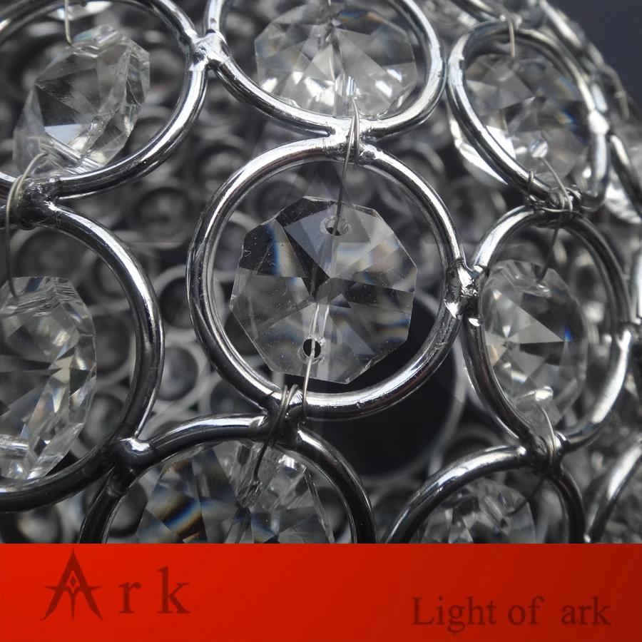 

dia 15cm chrome crystal ball led pendant lamp shade