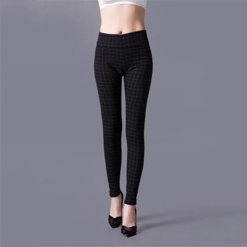 K359 Black plaid NDUCJSI штаны с высокой талией, леггинсы для тренировок, Клетчатые Леггинсы в полоску, женские модные повседневные леггинсы с принтом, белые штаны,, Mujer - Цвет: K359 Black plaid