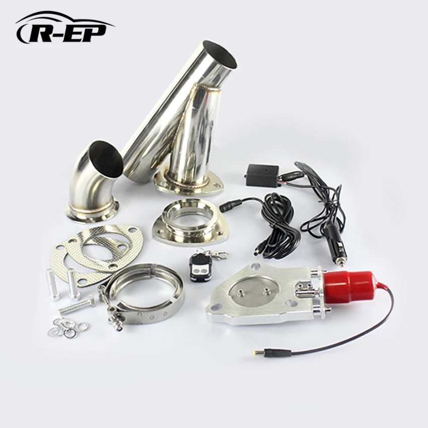 Электрический Выпускной клапан из нержавеющей стали 304 глушитель с выхлопом 2 25