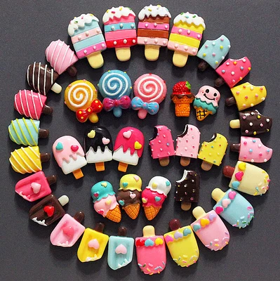 (10 шт. в комплекте) Магнитный узор из смолы для мороженого на холодильник | Дом и