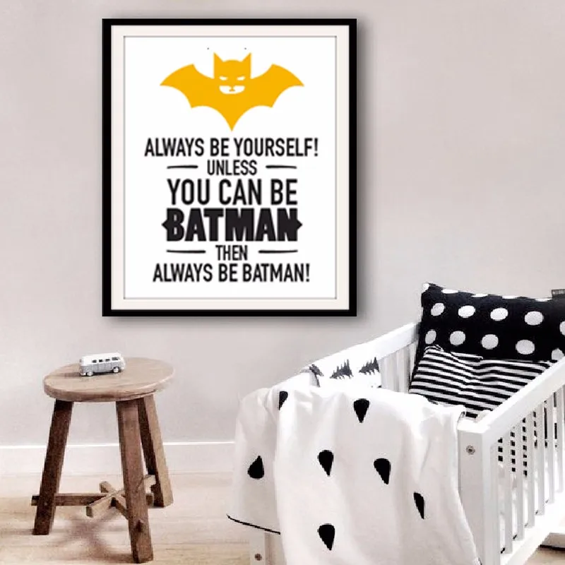 Super Hero Batman Poster Canvas Painting Wall Art by Numbers Pictures for Living Room No Frames | Дом и сад