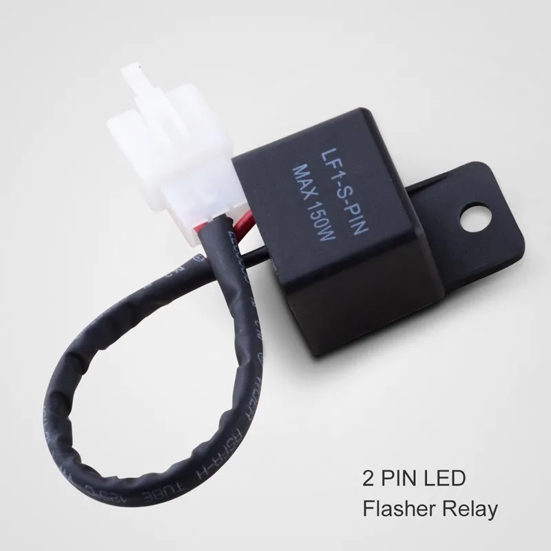 

12V 2Pin Universal Motorcycle Switch Electronic LED Flasher Relay Turn Light Flasher Relay Turn Signal Rate Control Blinkrelais