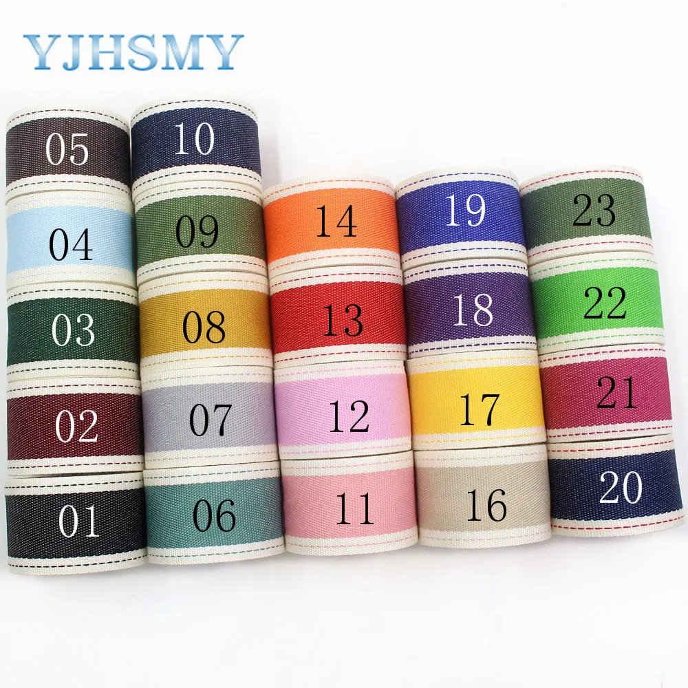 YJHSMY I-19712-1597 10yards/lot 10/25/38mm Double-sided two-color striped ribbon DIY handmade bow headdress gift wrap materials | Дом и сад