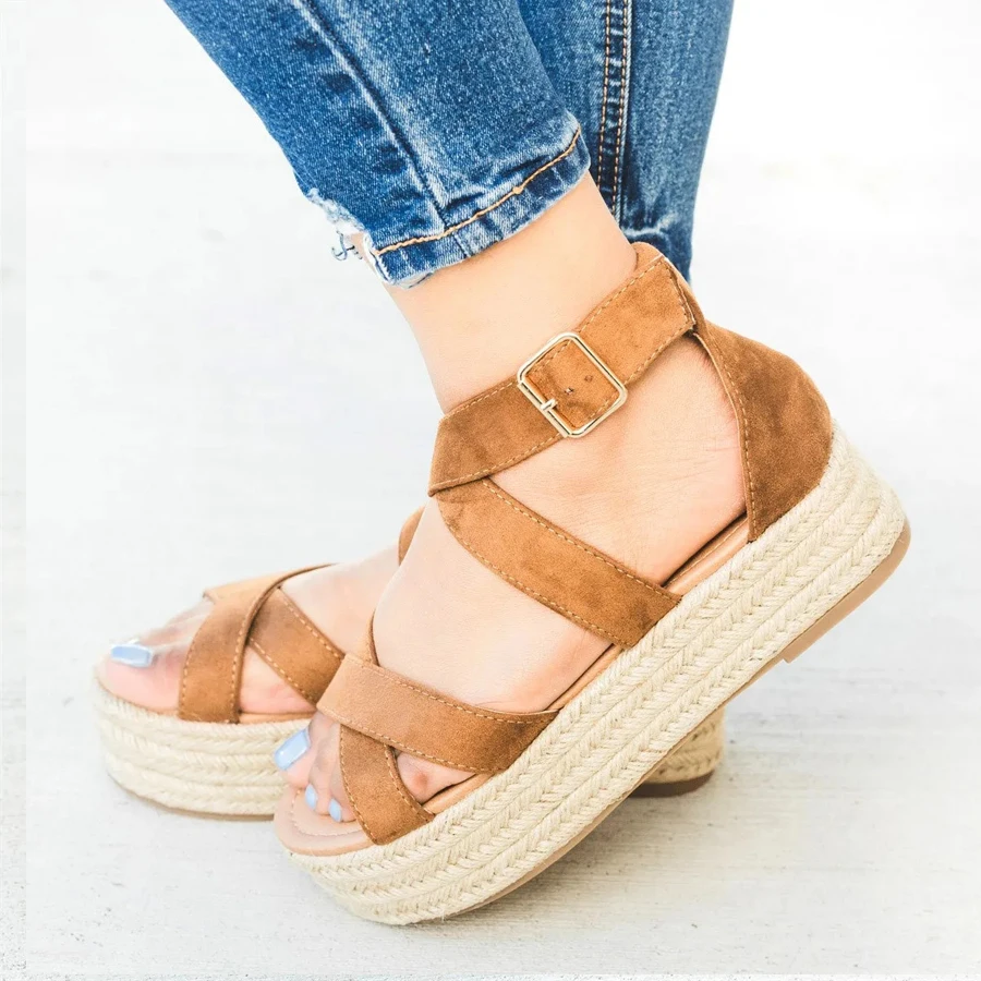 LASPERAL/летние босоножки на платформе и высоком каблуке женские сандалии удобная