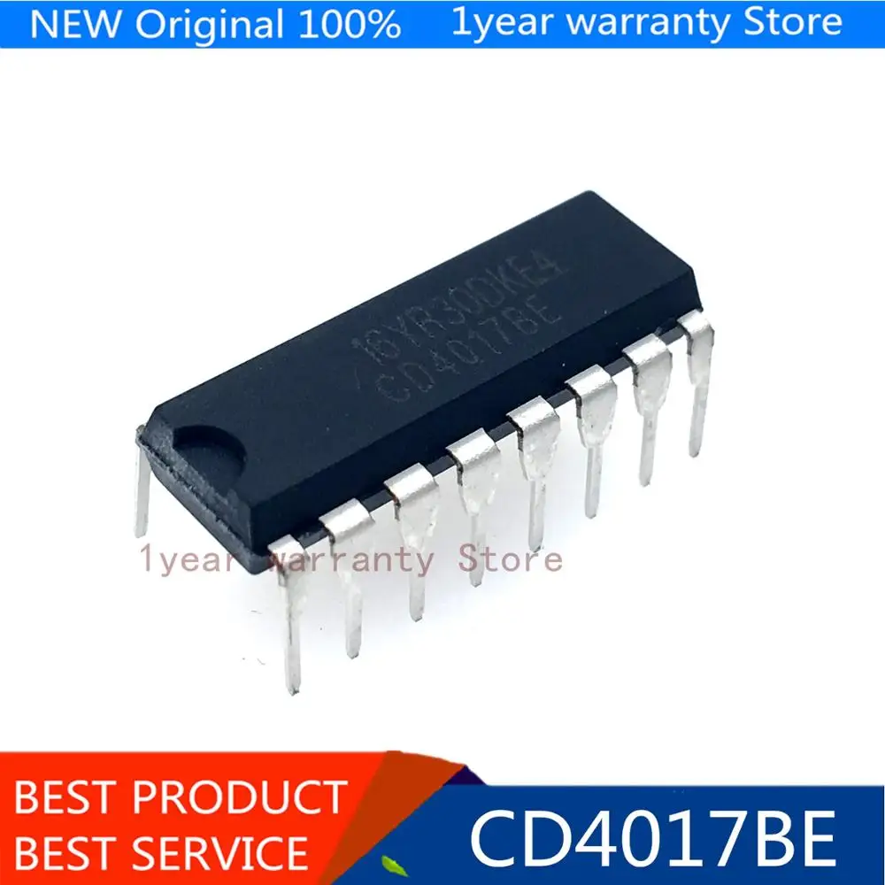 

10pcs/lot CD4017 CD4017B CD4017BE 4017 DECADE COUNTER DIVIDER IC new original free shipping