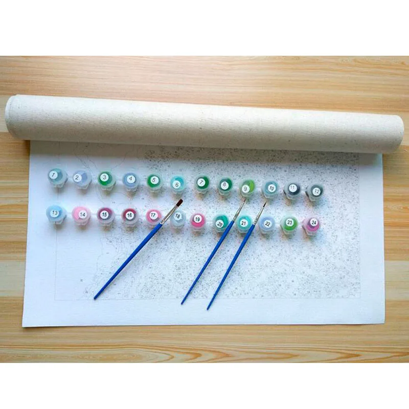 Красивые рамки для уличный DIY Набор рисования по номерам современного искусства