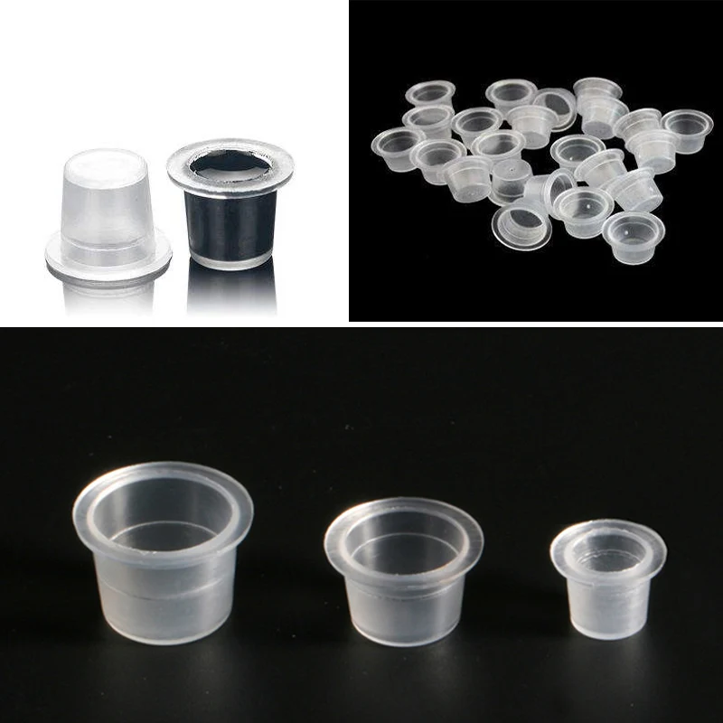 100 шт./лот пластиковый одноразовый держатель для татуировочных чернил чашки