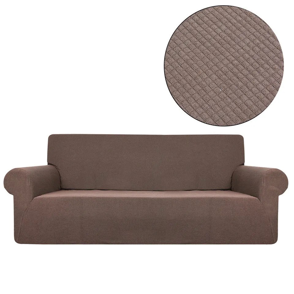 Light coffee color Супер мягкий флисовый тканевый чехол для дивана, евро чехлы для диванов, угловой чехол для дивана для гостиной, чехлы для диванов - Цвет: Light coffee color